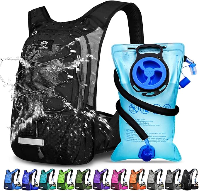 Mothybot Insulated Hydration Backpack Pack with 3L BPA Free Leak Proof Water Bladder, Large Storage Lightweight Hiking Day...