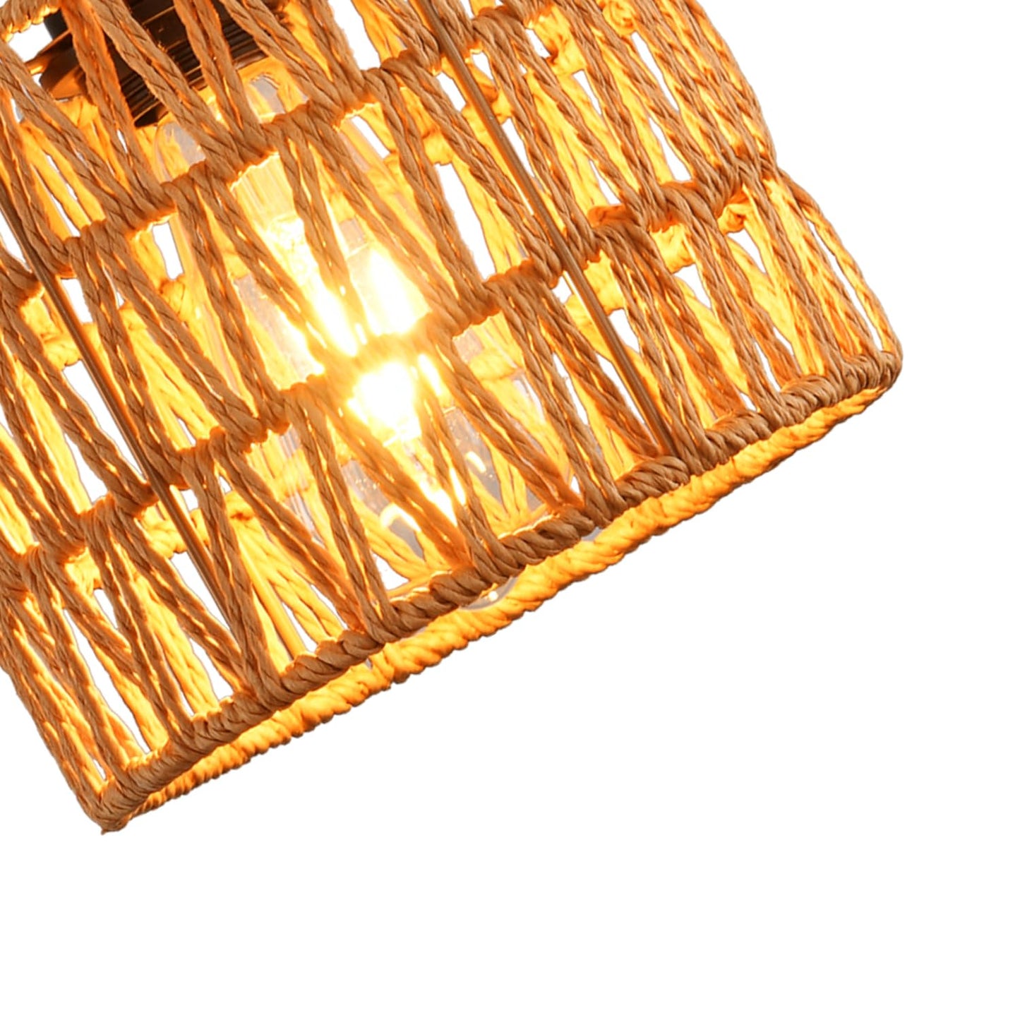 Woven Pendant Light Boho Chandelier  Rattan Pendant Lights Kitchen Island  Farmhouse Pendant Lighting With Hand Woven Wicker Shade  Boho Chandelier Light Fixtures Ceiling Hanging Light
