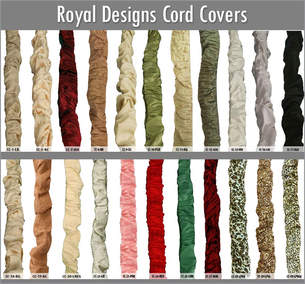 Royal Designs, Inc. Cc-1-Lb Beige Cord & Chain Cover, 4 Linen Fabric, Touch Fastener, Linen Beige
