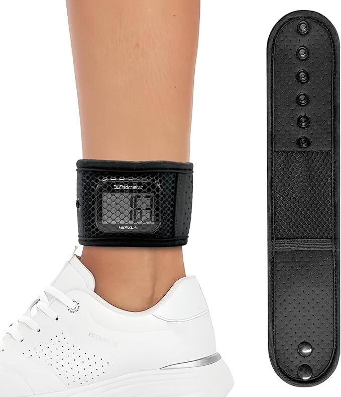 NESKLA Ankle Straps for Fitness Trackers, Soft Adjustment Pedometer Ankle Band Compatible with Fitbit, Breathable Mesh Spo...