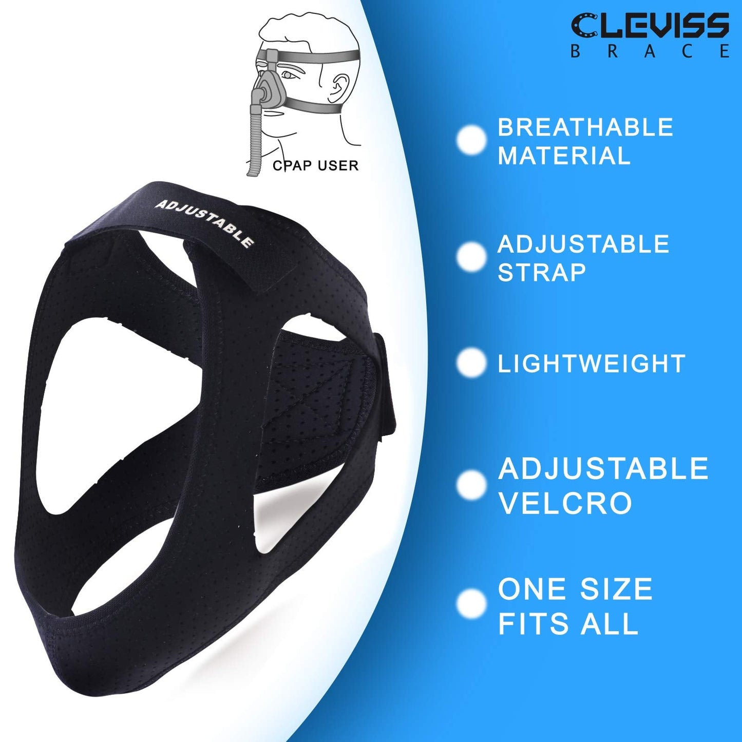 Adjustable Anti Snoring Chin Strap for CPAP Users - Breathable Snore Stopping Device Face Mask Bandage Keeping Mouth Closed - Better Sleep Chin Strap for Snoring for Men and Women (Brown)