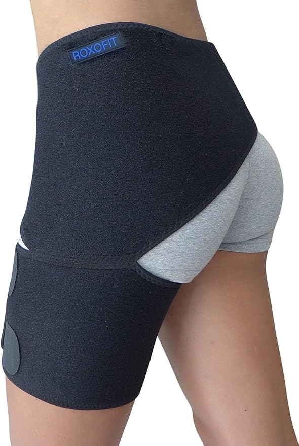 Hip Brace for Sciatica Pain Relief - Compression Support Wrap for Thigh Injury, Pulled Groin Muscles, Lower Back Pain, Hip...