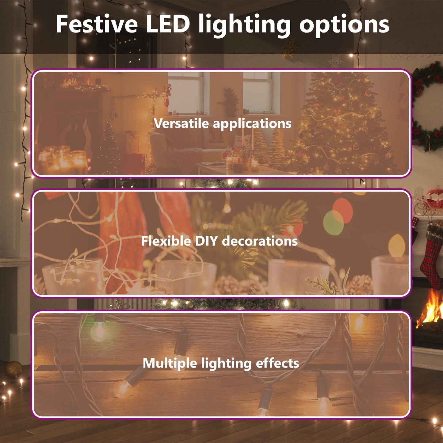 vidaXL LED String Lights, 49ft with 150 Warm White Lights, USB Powered, Copper, Model 343228, Transparent PVC Cable