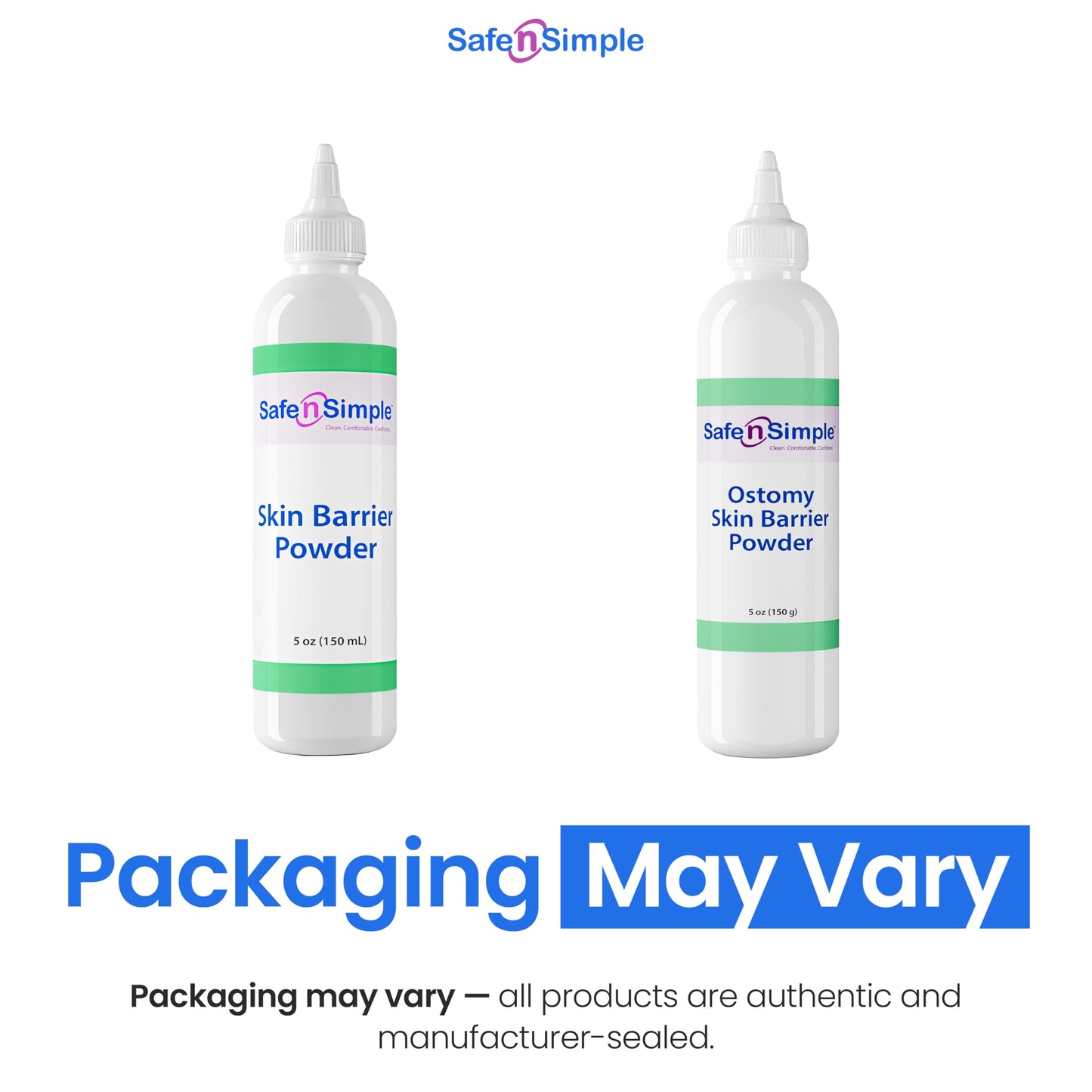 Safe n' Simple Stoma Skin Barrier Powder - 5 oz - Medicated Protective Skin Barrier - Ostomy Protection Supplies - Stoma Adhesive Powder