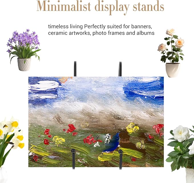 Yolev Picture Stands for Display 12 Pack 5.6 Inch Plate Stands for Display Book Plate Easel,Photo Frame ,Plaque