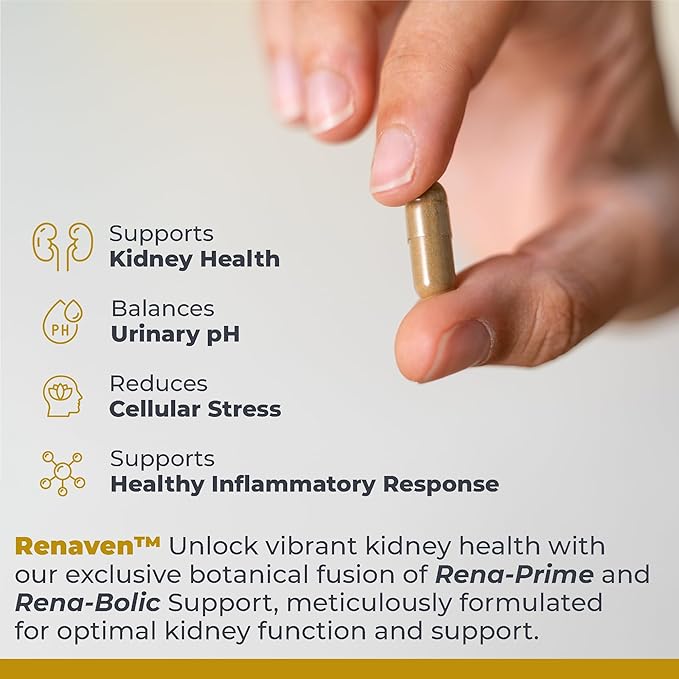 Premier Research Labs RenaVen: Premier Kidney Support for Kidney Cleanse Detox and Repair | Improve Kidney Function and Urinary Support with Fermented Cordyceps - 60 Plant-Source Capsules