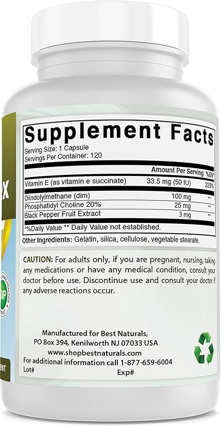 Best Naturals DIM Complex 100 mg 120 Capsules (120 Count (Pack of 2))