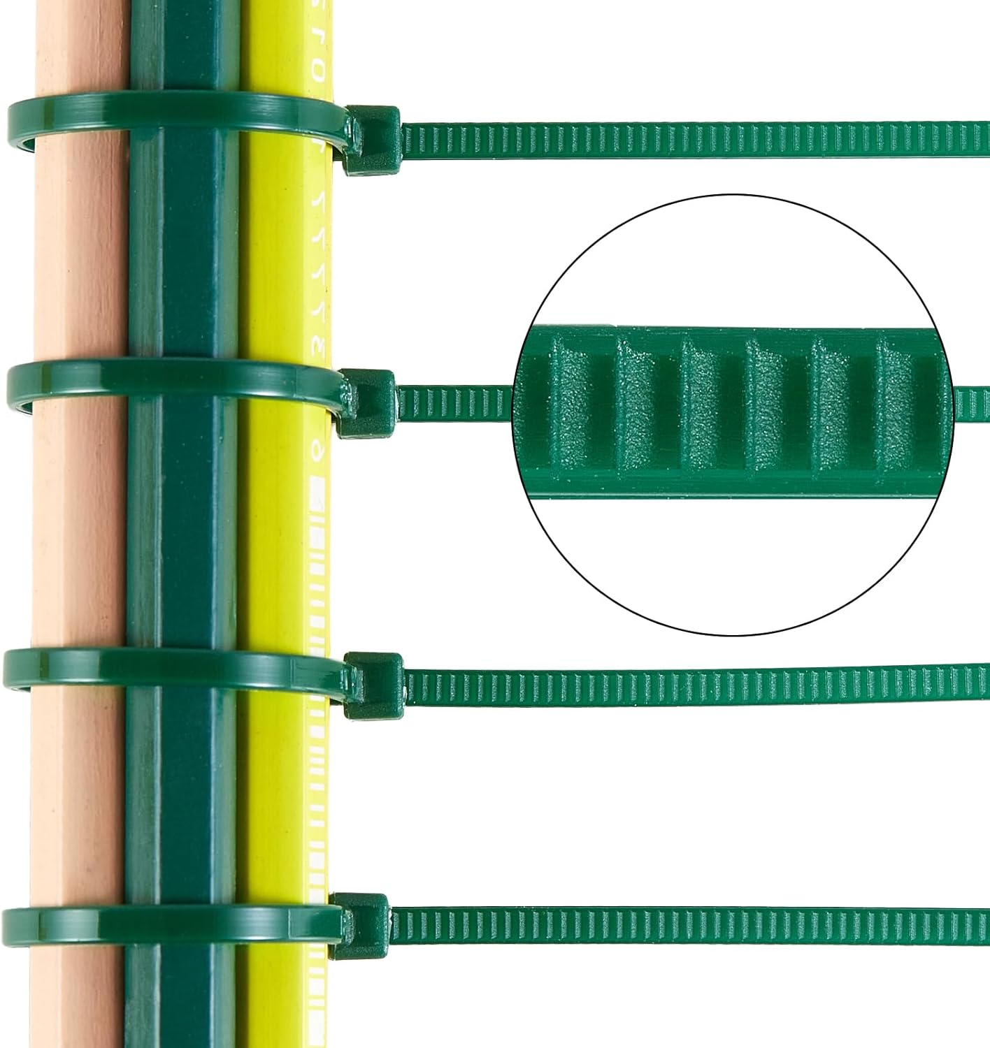 6 inch 3mm Dark Green Nylon Garden Cable Zip Ties Self Locking Cable Ties Twist Ties, Multi-Purpose Cable Tie (200 Pcs) Decoration Tie Wraps for Christmas Tree