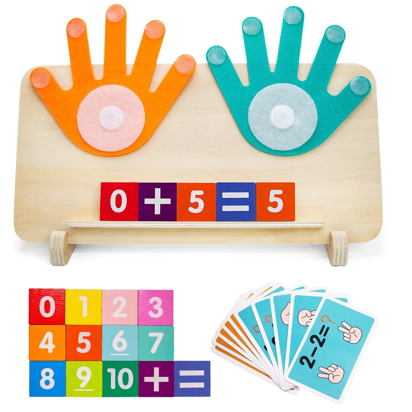 RE:BLEU Montessori Toys for 3 Year Old – Educational Math Learning Toys for Kids 3-5, Number Blocks for Preschool & Kindergarten, Math Manipulatives for Toddlers, Preschool Learning Activities