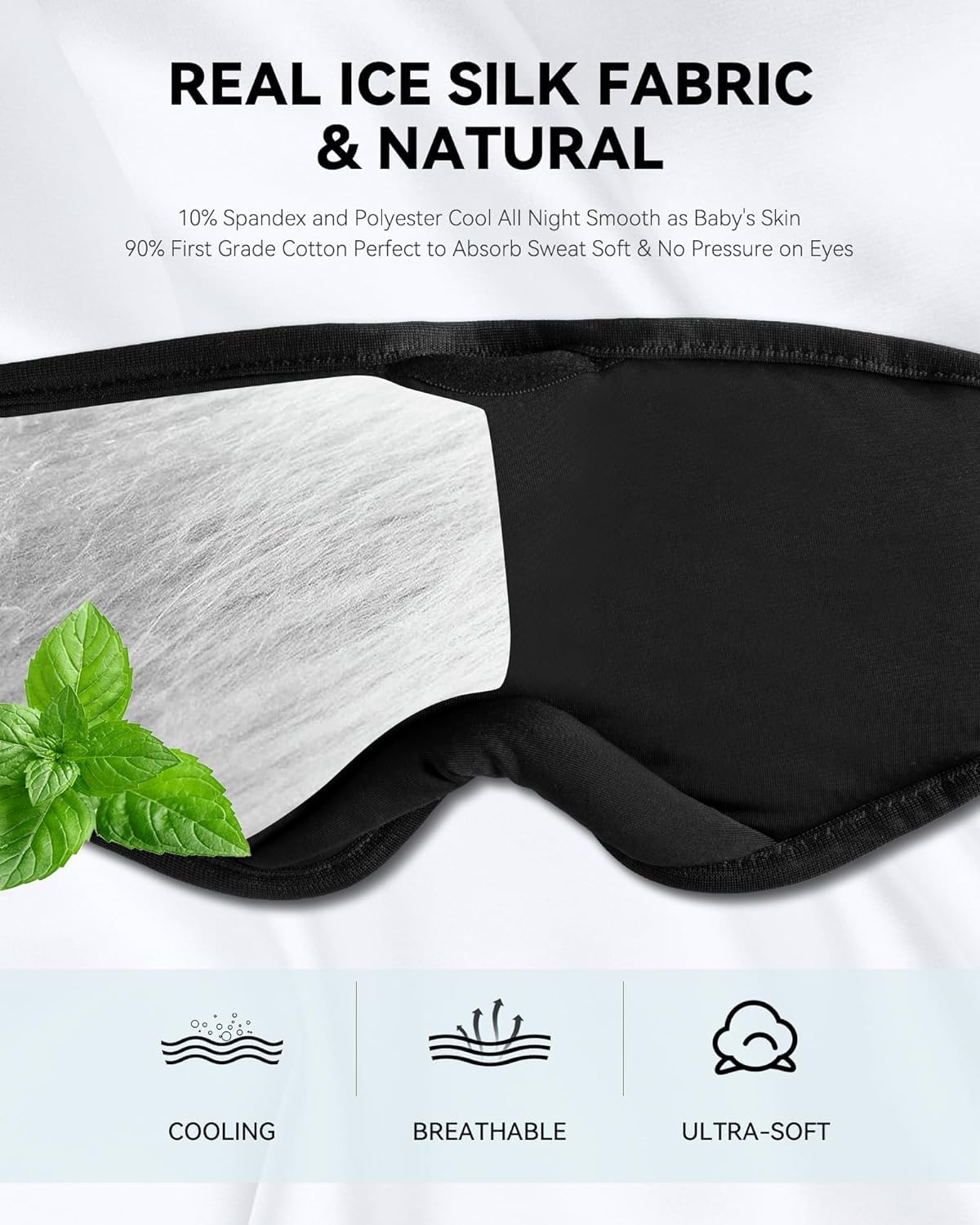 MUSICOZY Sleep Headphones, Bluetooth 5.4 Sleep Mask Headband Headphones Sleeping Eye Mask, Wireless Music Earbuds Earphones with HD Stereo Speakers for Side Sleepers, Cool Gadgets Unique Gift