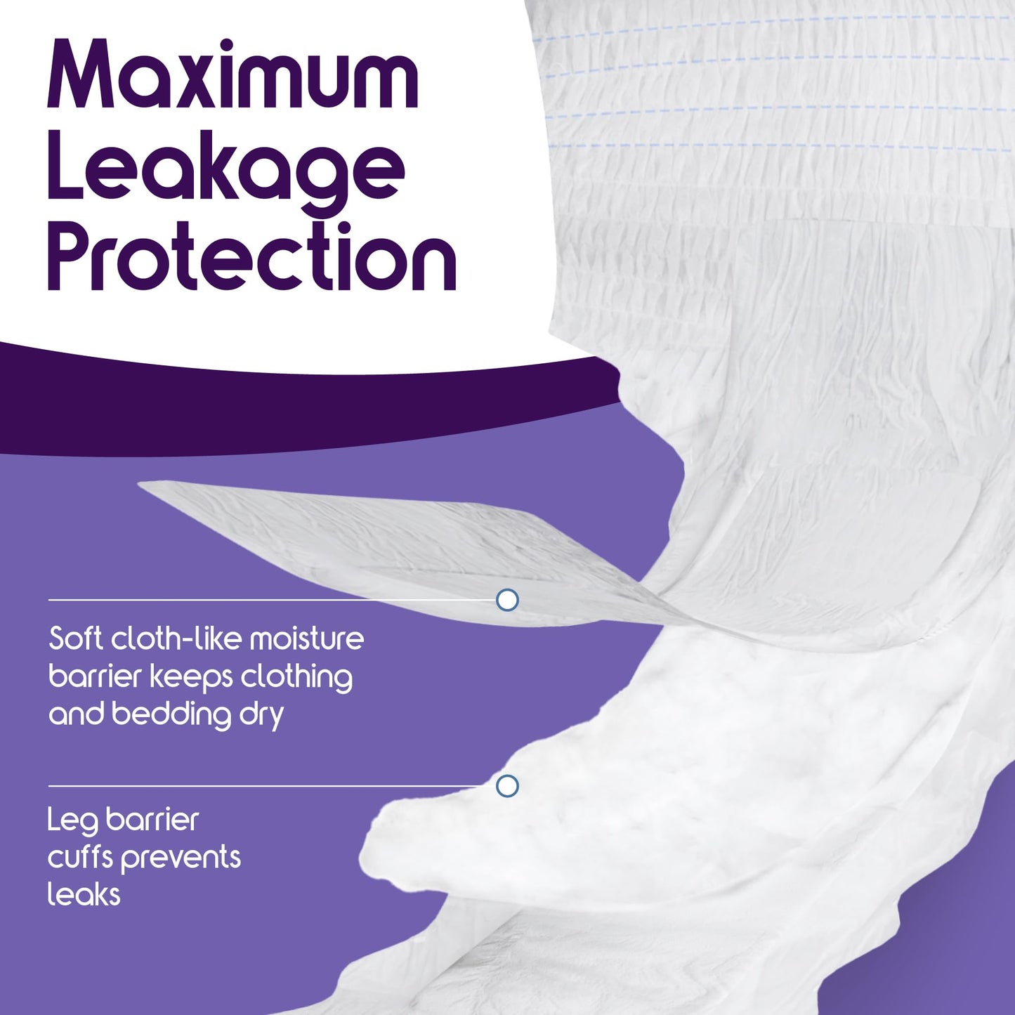 Inspire Protective Underwear for Men and Women with Incontinence | Adult Diapers | Disposable Underwear for Adults | Adult Pull Ups - 4 Bags of 14 | 56 Total (Extra Large)