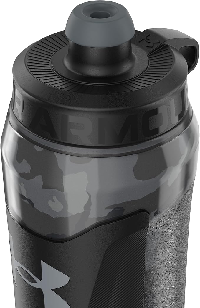 Under Armour 28oz Playmaker Squeeze Insulated 2 - Sports Water Jug, Leak Resistant for Baseball, Football & More, Black Steel Camo