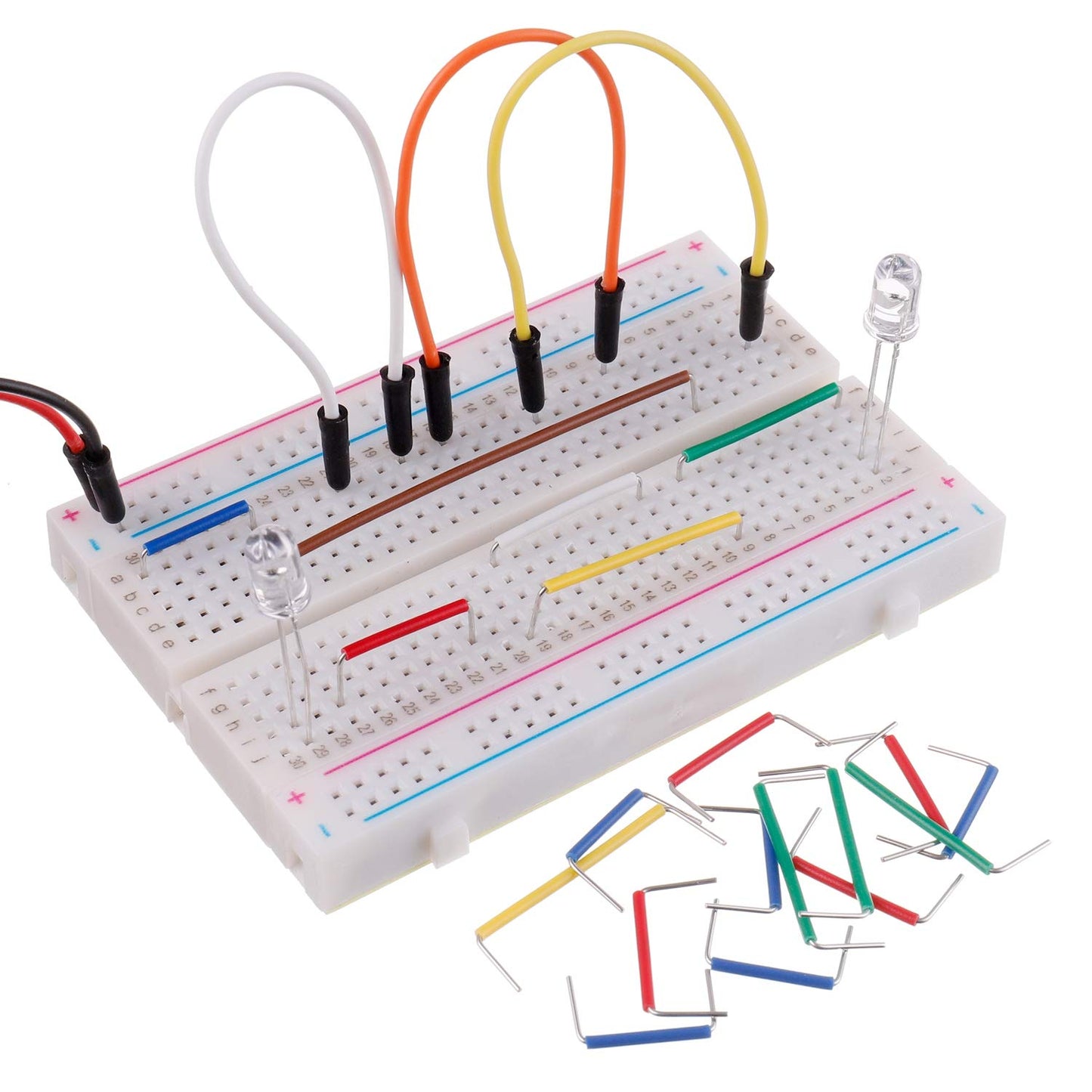 BOJACK 14 Vaules 840 pcs 2-125mm Solderless Flexible Breadboard Connecting Line Cables Breadboard Jumper Wires kit