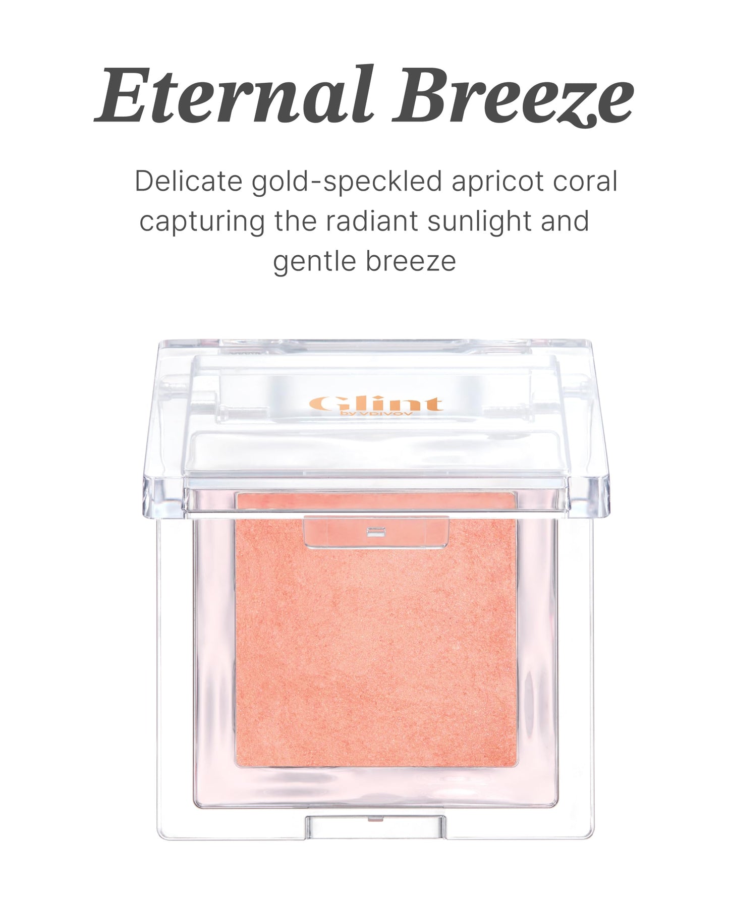 Glint Baked Blush (Eternal Breeze, 0.08oz) - Long-Lasting, All-Day Face Blush Powder for a Natural Look. Korean Skin Care, Korea