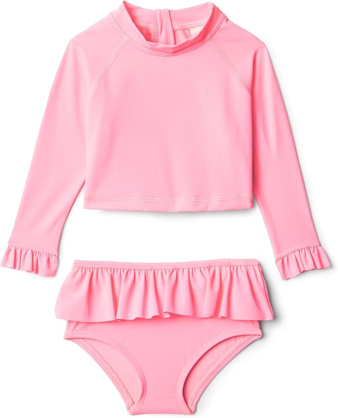 Amazon Essentials Baby-Girls 2-Piece Long Sleeve Rashguard Set