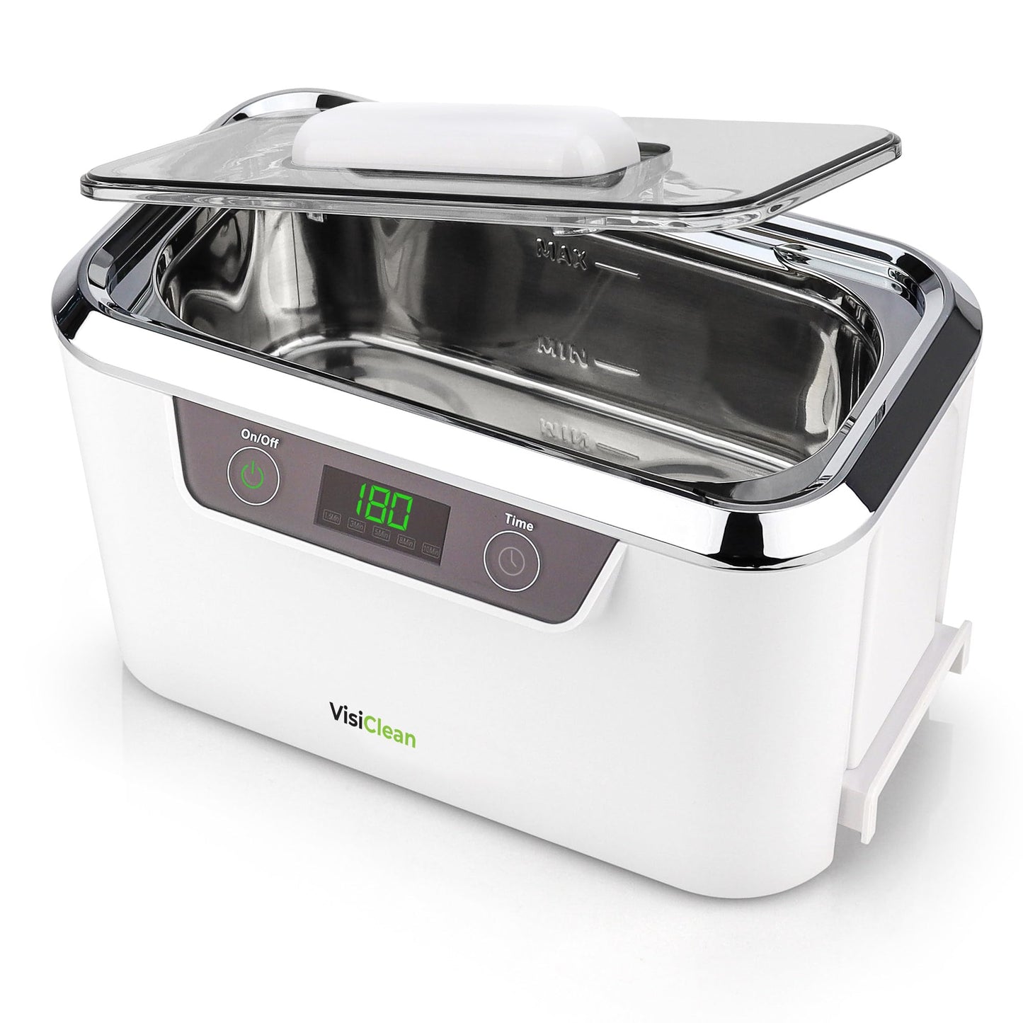 Ultrasonic Cleaner, Professional Ultrasonic Jewelry Cleaner for Diamond Ring, Silver, Gold, Earrings, Necklaces, Glasses, Denture, Retainer, Cpap, Coins, Mouthguard, Razors - VisiClean