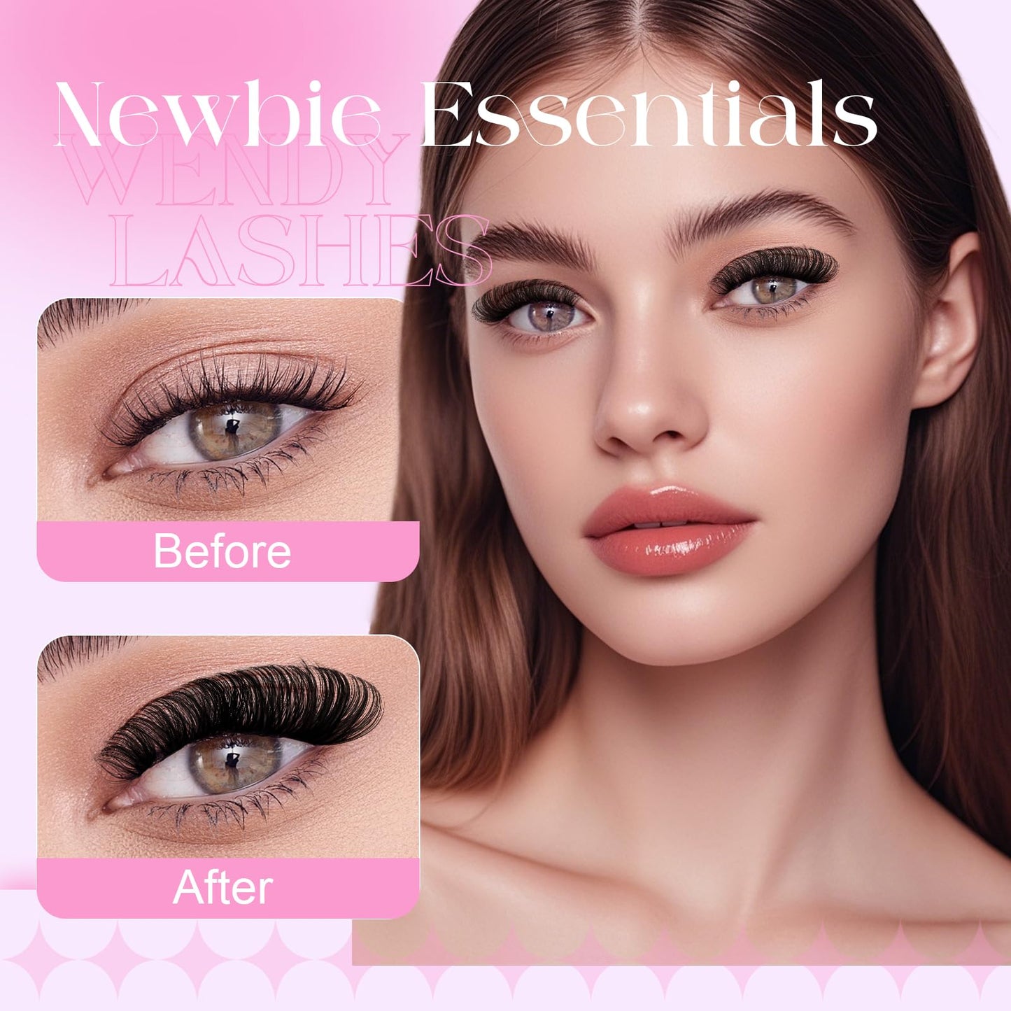 DIY Lash Extension Kit 100D Wispy Lashes 280PCS D Curl 10-18mm Individual Cluster Lashes Kit Includes Lash Bond and Seal,lash Tw