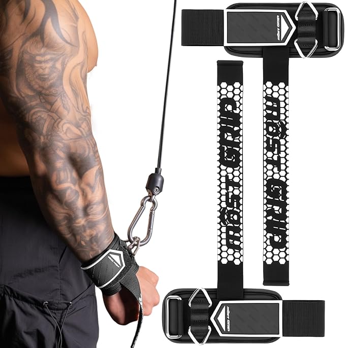 MOST GRIP Drip Glue Non-Slip Wrist Straps for Weightlifting, 2-in-1 Lifting Straps with D Rings for Cable Machine Workout,...