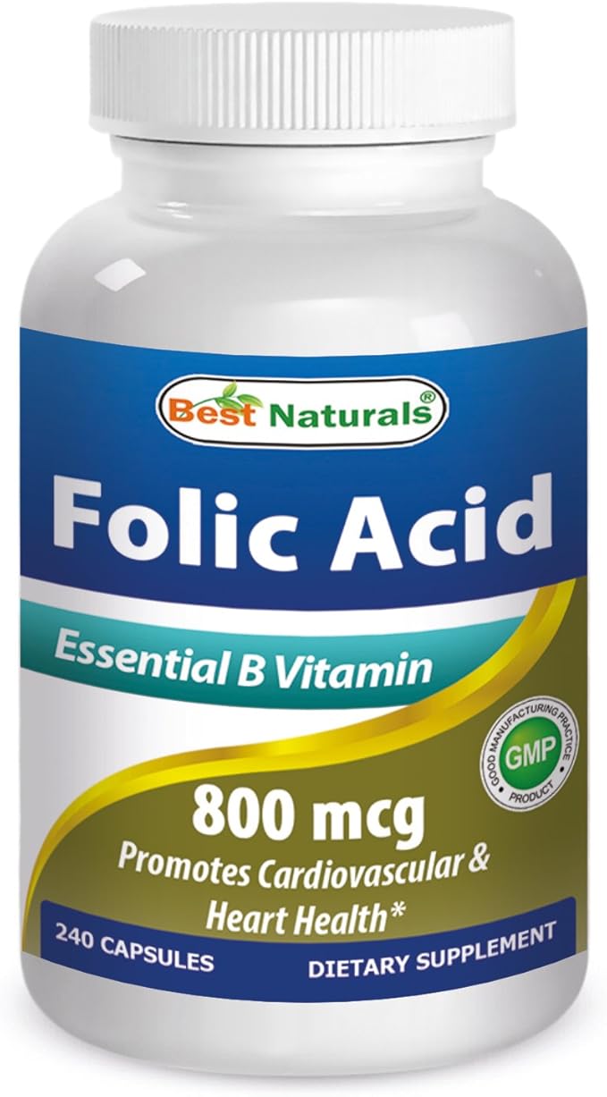 Best Naturals Folic Acid 800 mcg 240 Capsules