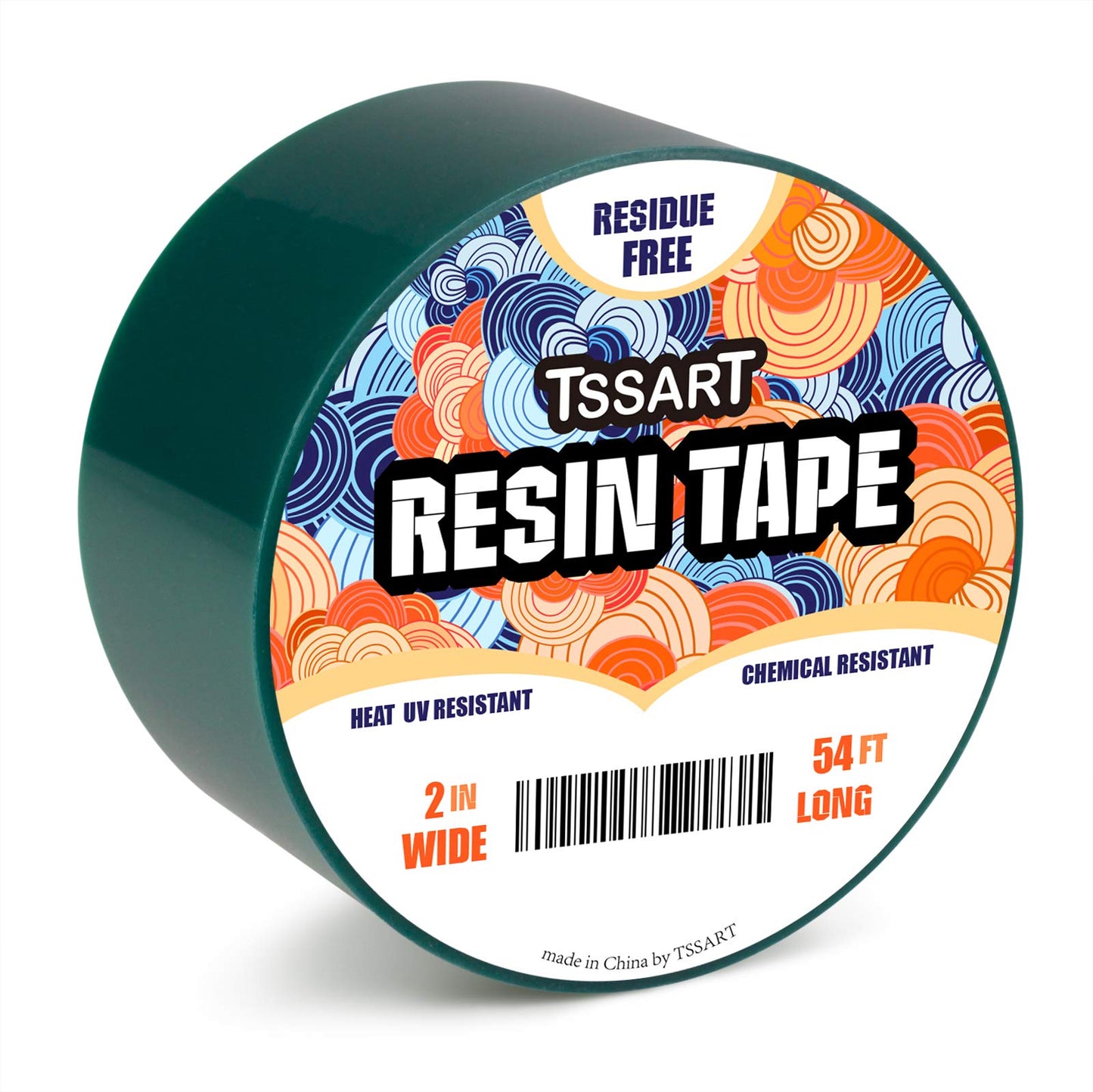 TSSART Resin Tape for Epoxy Resin Molding - Thermal Silicone Adhesive Oxidation and High Temperature Resistance Easy Peeling, Epoxy Release Tape for River Tables - 2 inch Wide 54FT Long