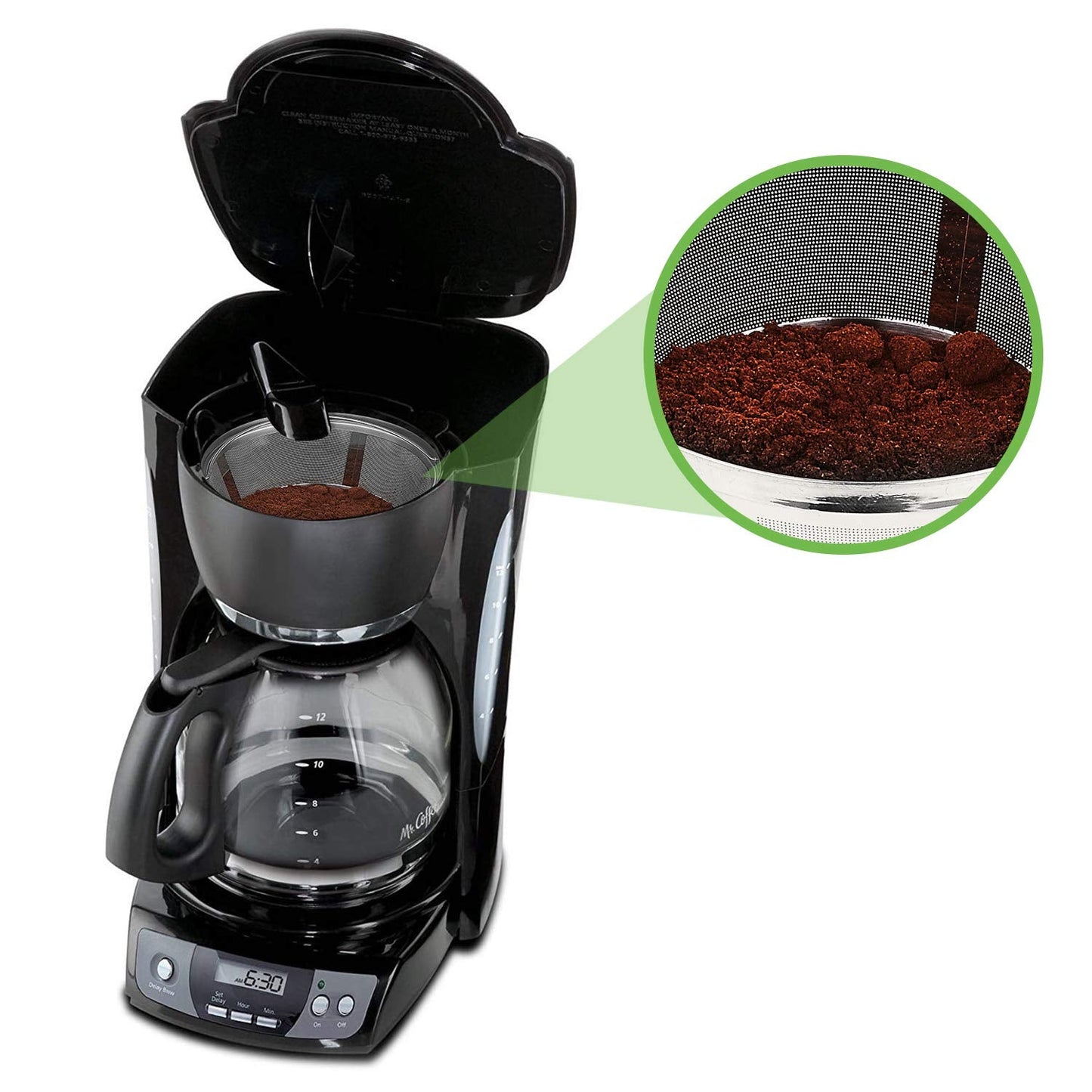 Stainless Steel Reusable Coffee Filters Basket 8 12 Cup Sturdy Permanent Coffee Filter fit for Mr. Coffee Black,Decker Coffee Makers 8 12 cups