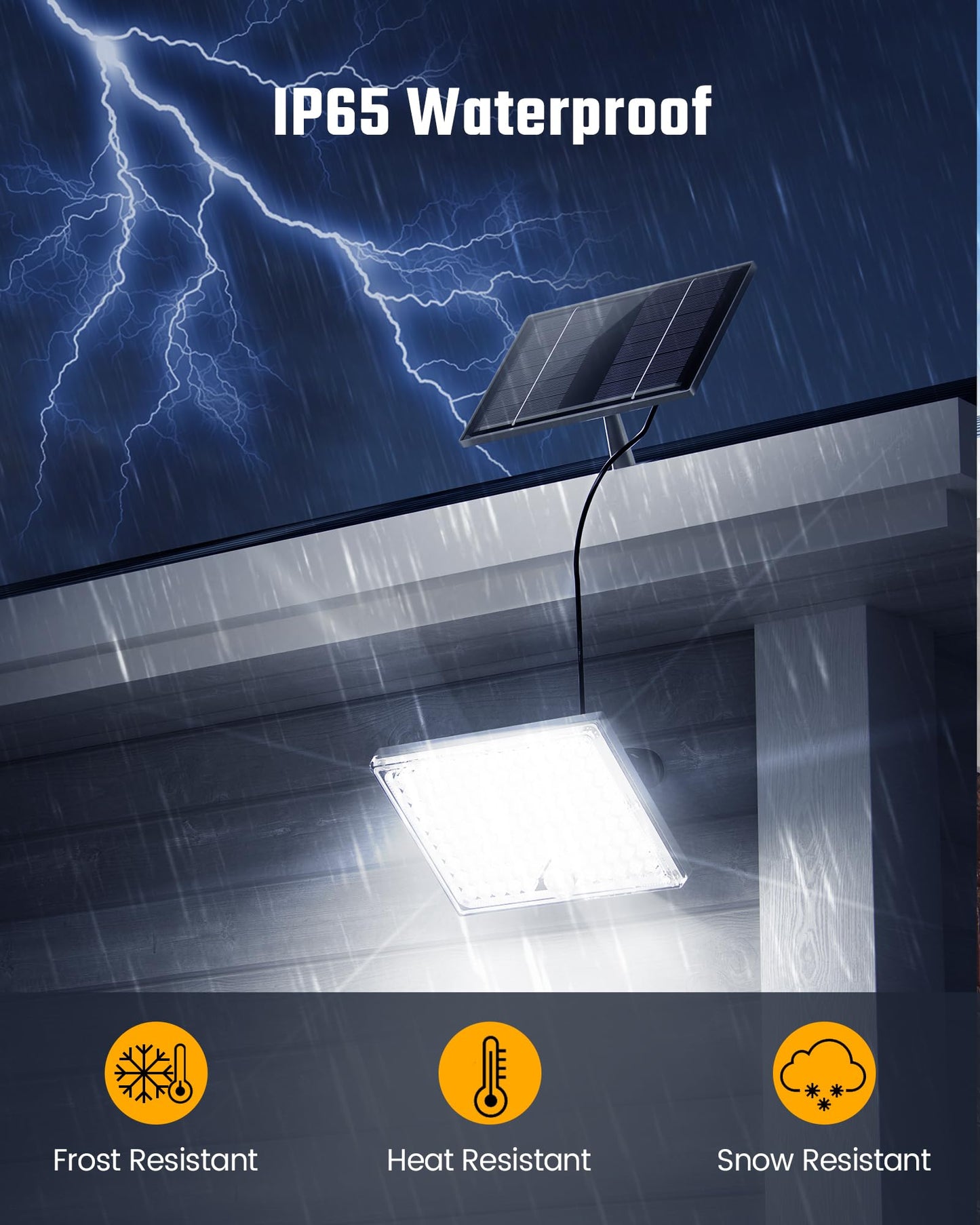 SUPERDANNY Solar Flood Lights, 113 LEDs, Motion Sensor, IP65 Waterproof, 2 Pack, Gray, Model SD0523040-2MUCL-US-TEST