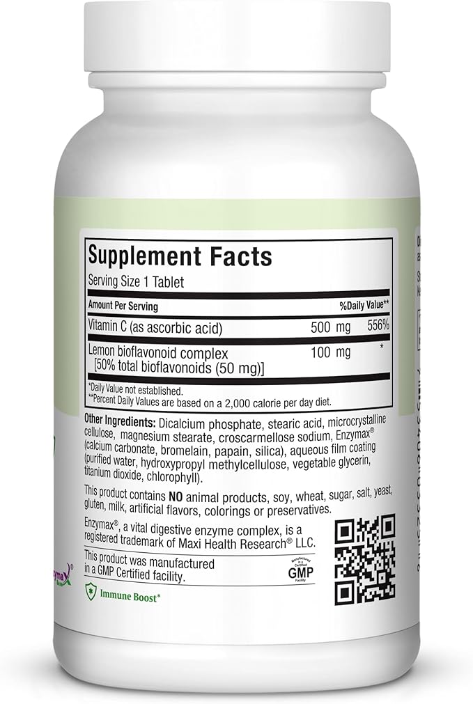 Maxi Health MAX C 500 mg - Vitamin C - with Lemon Bioflavonoids Complex - 250 Tablets