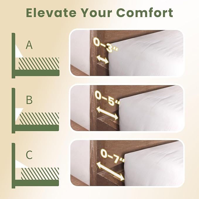 Wedge Pillow Headboard, Ultimate Comfort Bed Wedge Pillow for Headboard, Relaxation Bed Gap Filler for Twin, Foam Pillow Wedge for Headboard Gap, Overall Bed Gap Filler. 2 Covers.
