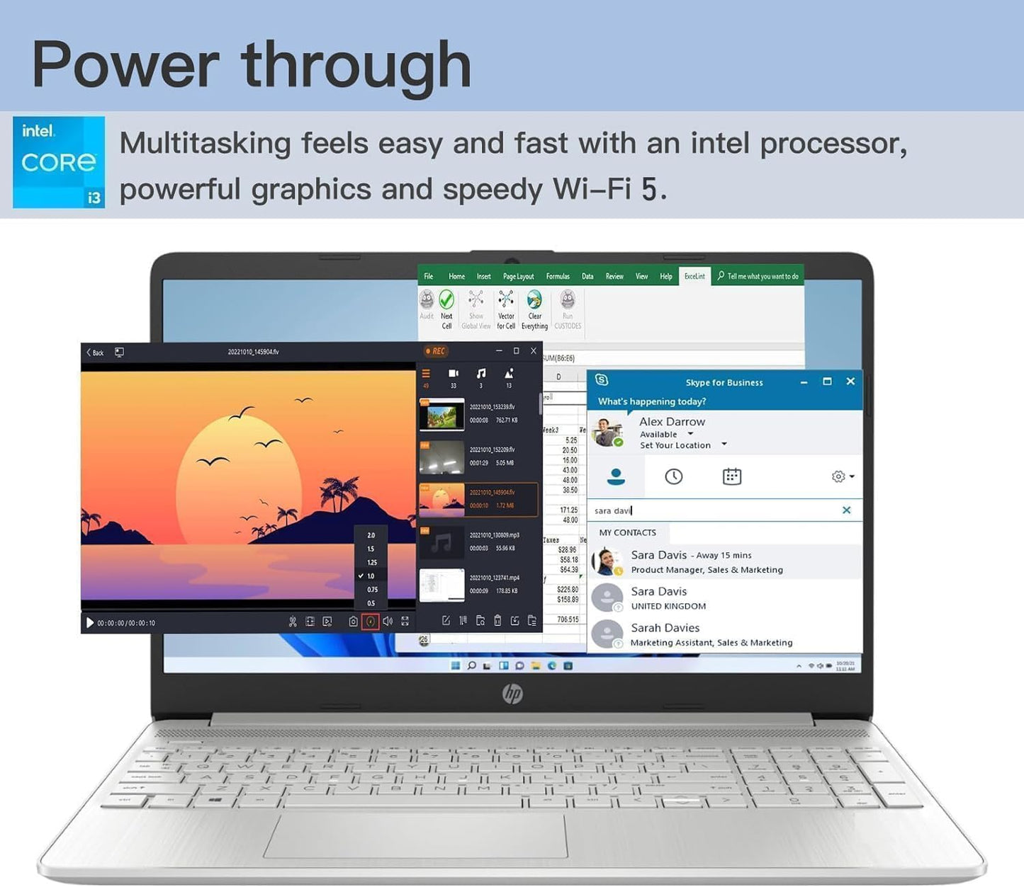 Hp For Business & Student Laptop Computer - With Microsoft Office Lifetime License | 15.6 Hd Ips Touchscreen | Intel 6-Core I3-1