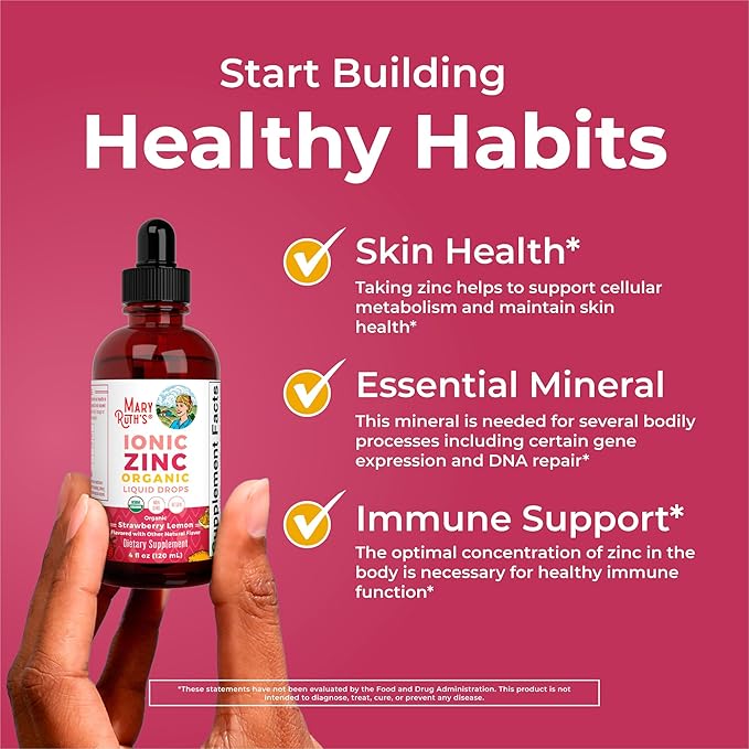 Mary Ruth's Organic Strawberry Lemon Ionic Zinc, 4 FZ