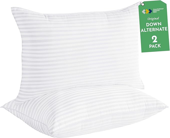 California Design Den 2-Pack Bed Pillows Queen Size Set of 2 for Sleeping, Cooling Luxury Hotel Pillows, for Back, Stomach or Side Sleepers