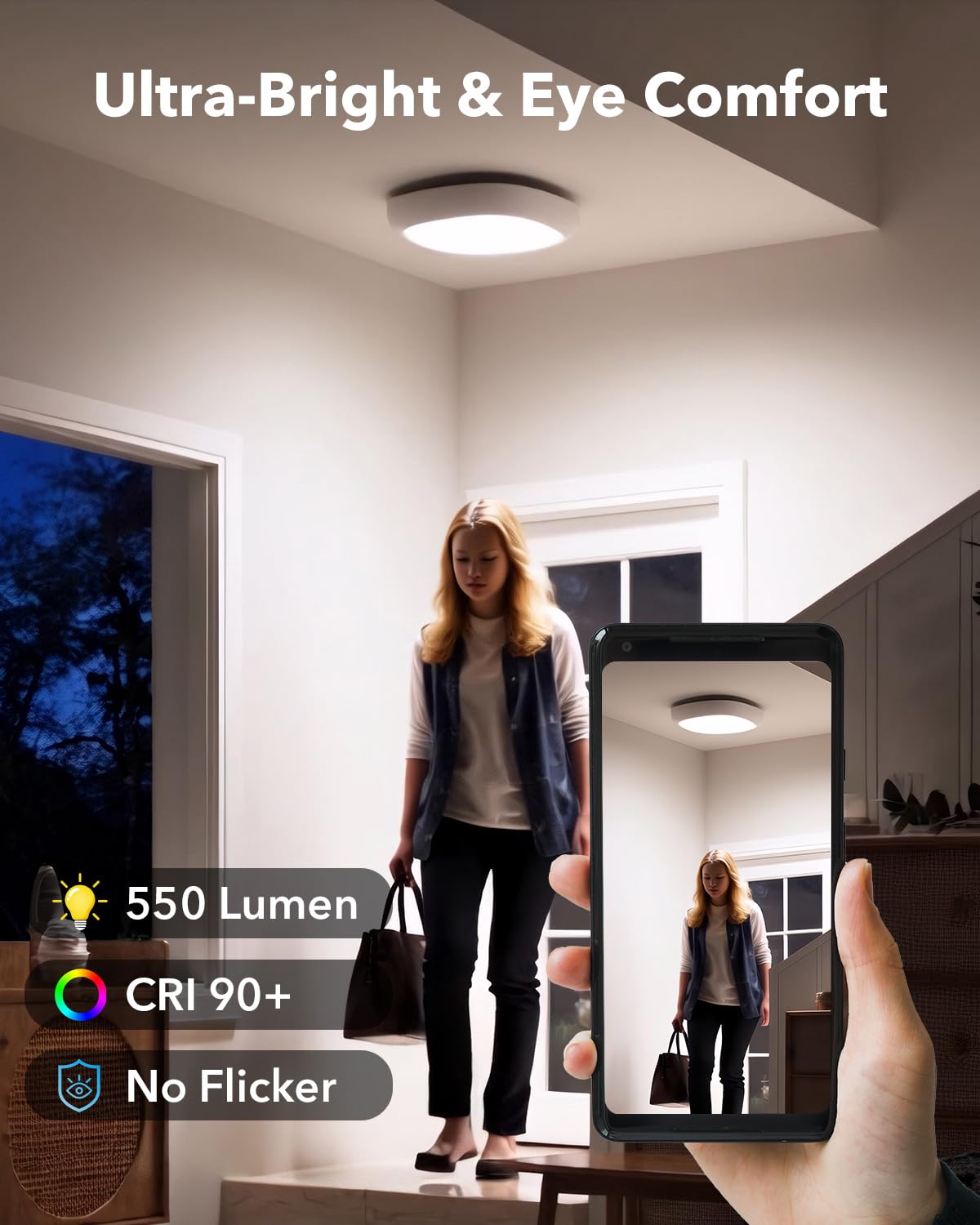 2 Pack Rechargeable Shower Light For Inside Shower  12000Mah Motion Sensor Wireless Ceiling Light With Remote No Wiring  Battery Operated Closet Lights Cordless Led Overhead Lighting For Bathroom