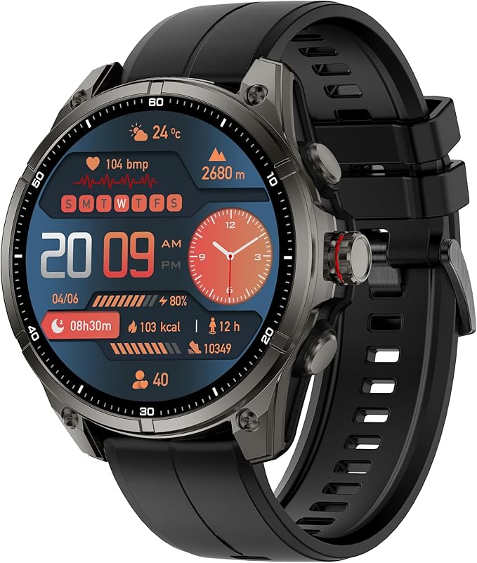 afoloery GPS Running Watch and Outdoor Smartwatch, AMOLED Display, Built-in LED Flashlight,Multisport GPS Smartwatch,5ATM ...