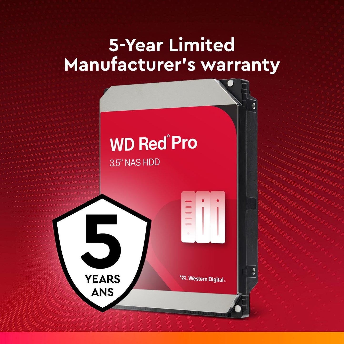 Western Digital 10Tb Wd Red Pro Nas Internal Hard Drive Hdd - 7200 Rpm, Sata 6 Gb/S, Cmr, 256 Mb Cache, 3.5 - Wd102Kfbx