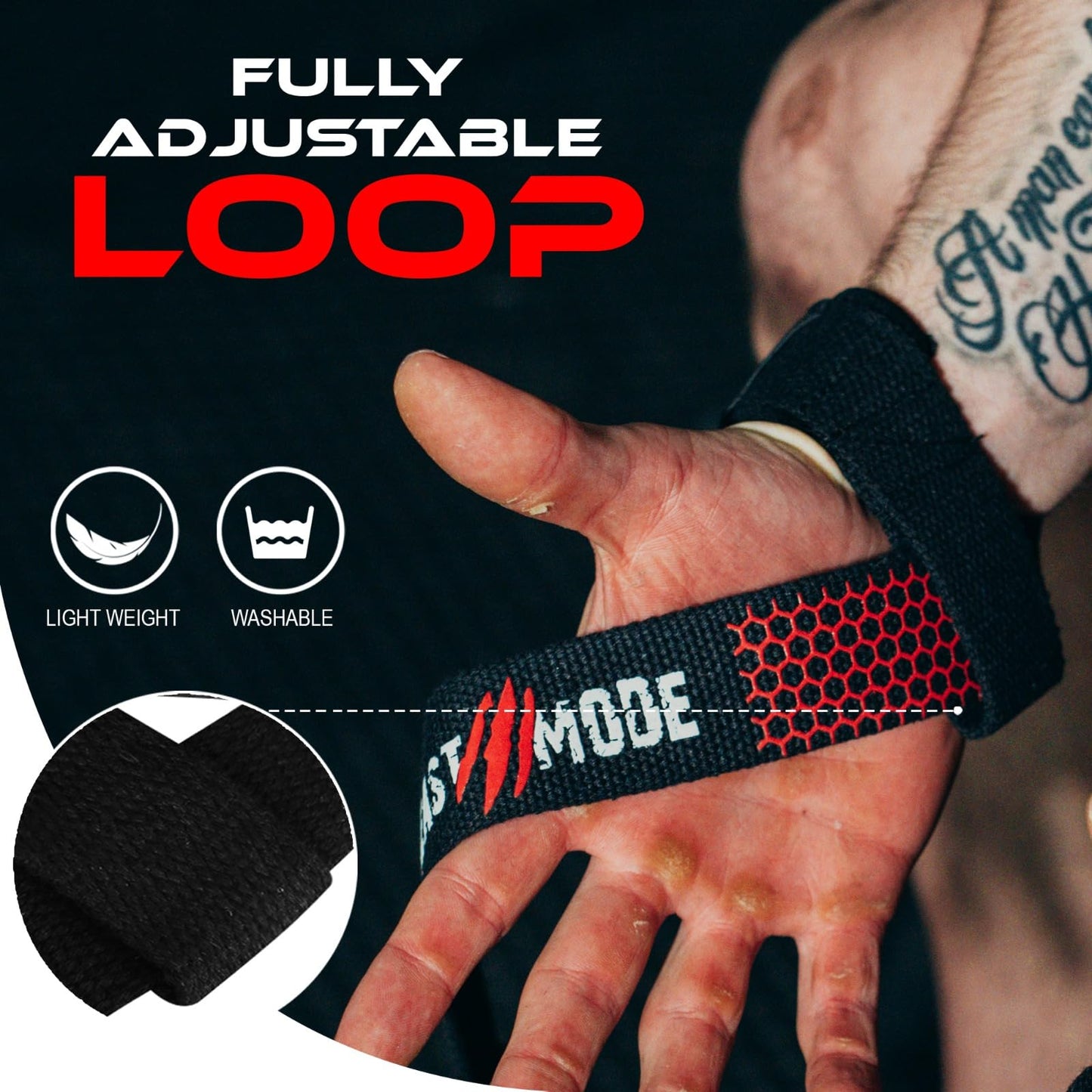 BEAST RAGE Lifting Wrist Straps for Weightlifting, Straps Gym Grip Power Workouts Lifting Straps Padded Cotton Men Women Wrap Lift, Deadlift Bodybuilding Weight Lifting Exercise Straps (Silicone)