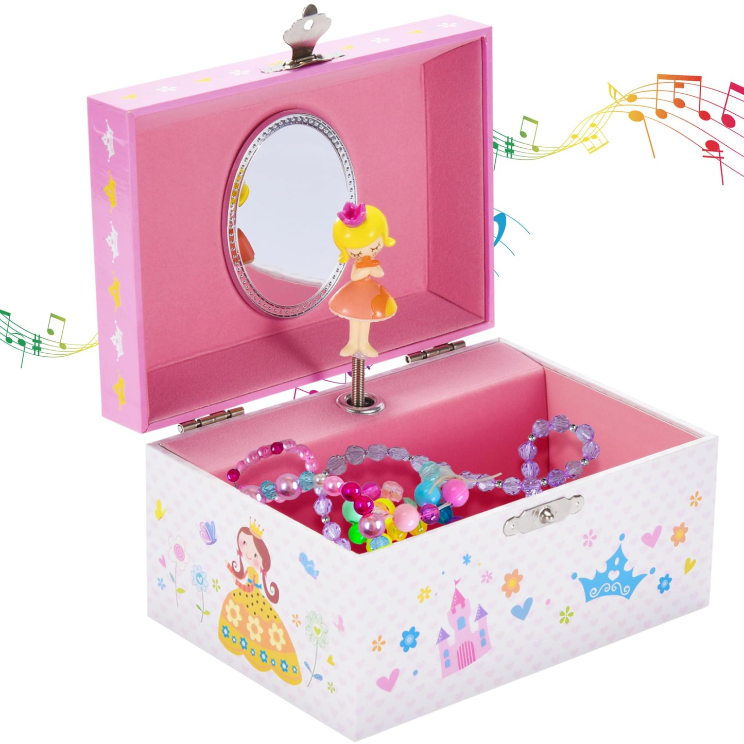 Jewelkeeper Jewelry Box for Girls - Toddler Jewlery Box - Girls Jewelry Box 6-8 - Blonde Princess Musical Jewelry Boxes, The Bea