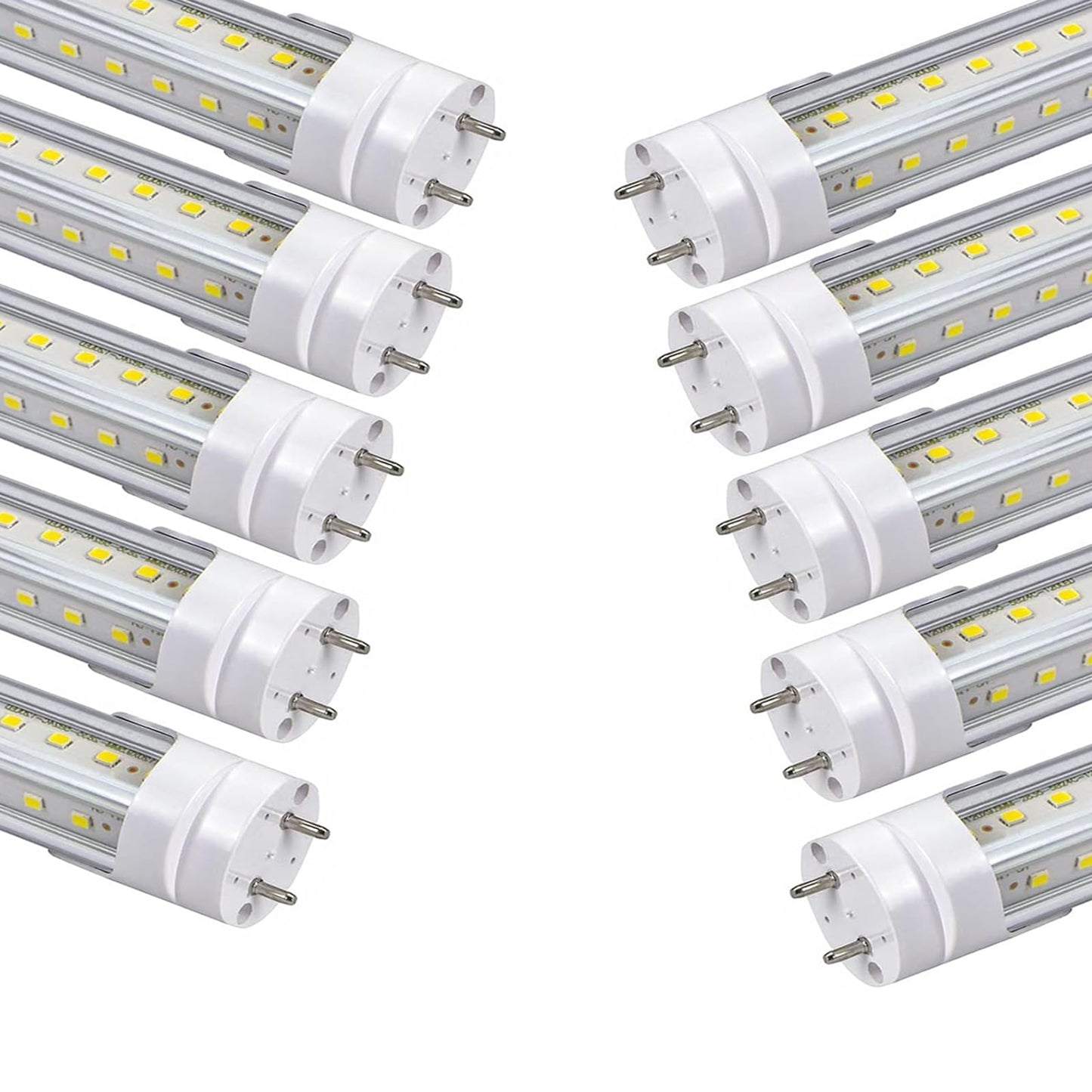 GOCuces 5 Foot T8 LED Tube Light,45W 4500lm,G13 Bi-Pin Base,60 inches End to End,V Shape,Daylight White 5000K,T12 Fluorescent Re