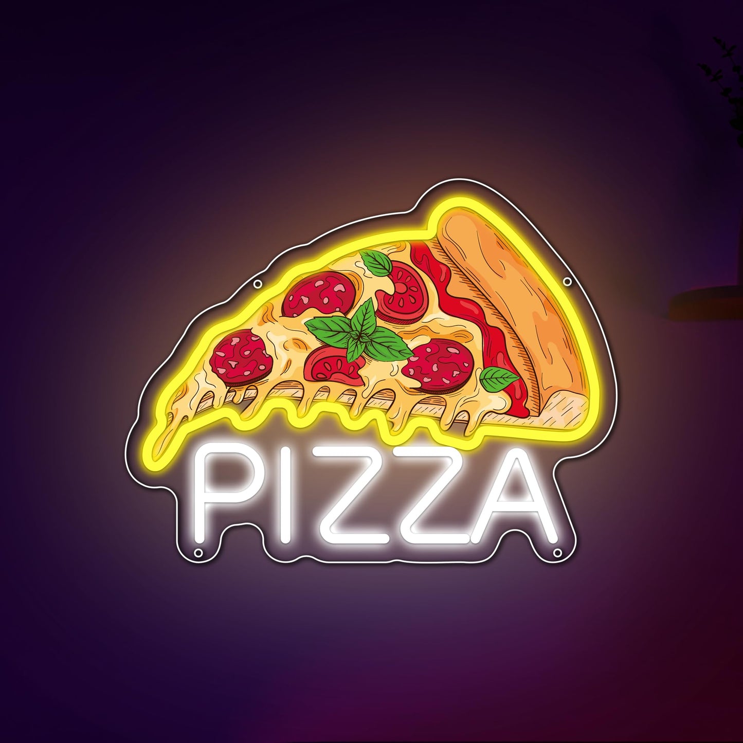 Pizza Neon Sign For Wall Decor  Dimmable Pizza Led Signs  Usb Powered Neon Light Sign For Shop  Home  Man Cave  Bar Pub  Neon Gifts