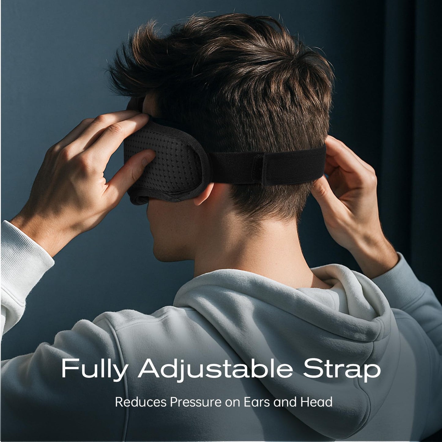 ZHENYEMEI Sleep Mask with Bluetooth 5.4 Headphones, Removable 3D Eye Cups, Timing Sleeping Headphones for Side Sleepers, Wireless Music Eye Mask Speakers for Men, Women, Tech Gifts, Black
