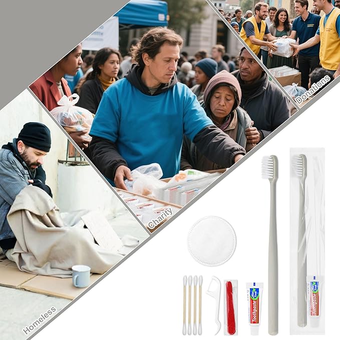 Disposable Toothbrushes, Toothbrush and Toothpaste, Toothbrush and Toothpaste Travel, Comes with Hotel Vanity Set, Individually Packaged, Suitable for Hotel, Home, Camping, Travel (30-Pack)