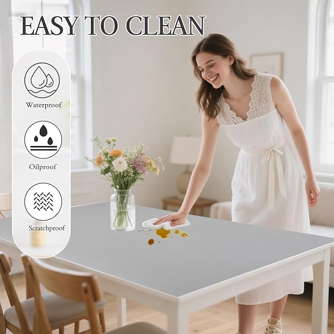 Beautysaid Shelf and Drawer Liner for Kitchen Cabinet, Non Adhesive Non Slip Shelf Paper Waterproof Washable Thickened for Dresser Pantry Shelve Bathroom Protector Liner(Light Grey,12 in x 30 FT)