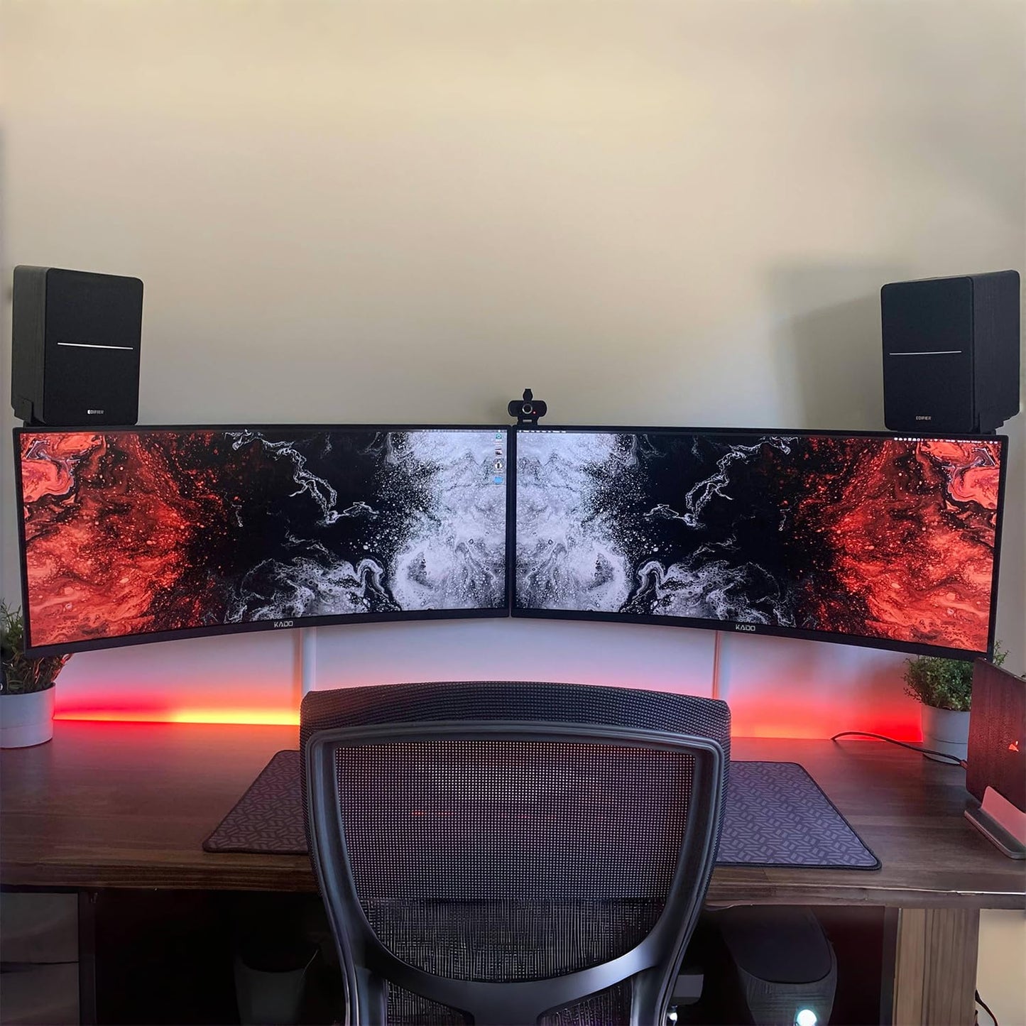 Kado Dual Gaming Monitor Setup - 2-Pack 30" Curved 1800R 21:9 Ultrawide 2560x1080 200Hz 1ms Computer Monitor, Stacked Gaming Setup AMD FreeSync Premium, VESA Mount HDMI DisplayPort Built-in Speakers