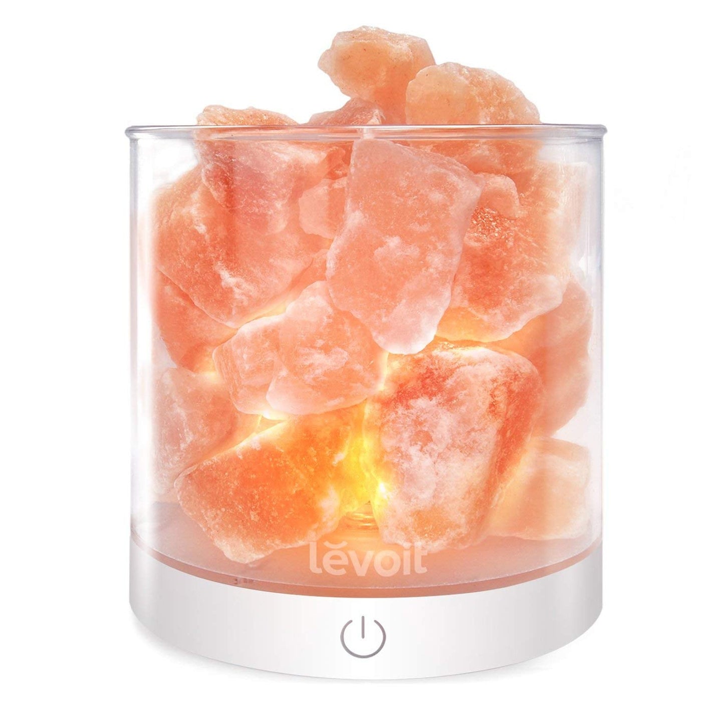 LEVOIT Cora Himalayan Pink Rock Crystal Night Light, Dimmable Touch Switch, ETL Certified