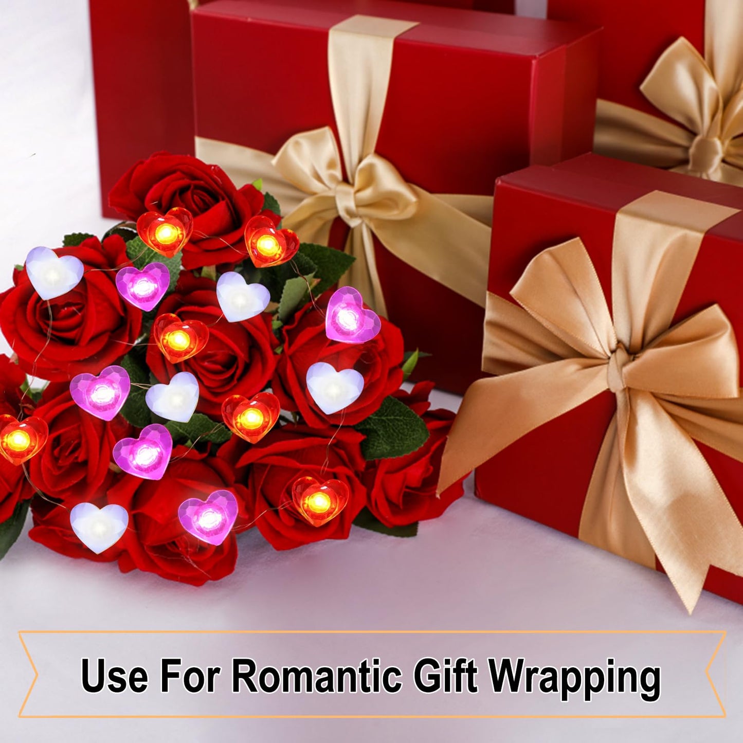 Kepabigle Heart String Lights 10Ft 30 Led Romantic ValentineS Day Fairy Light For Decorating Celebrations Gift Giving
