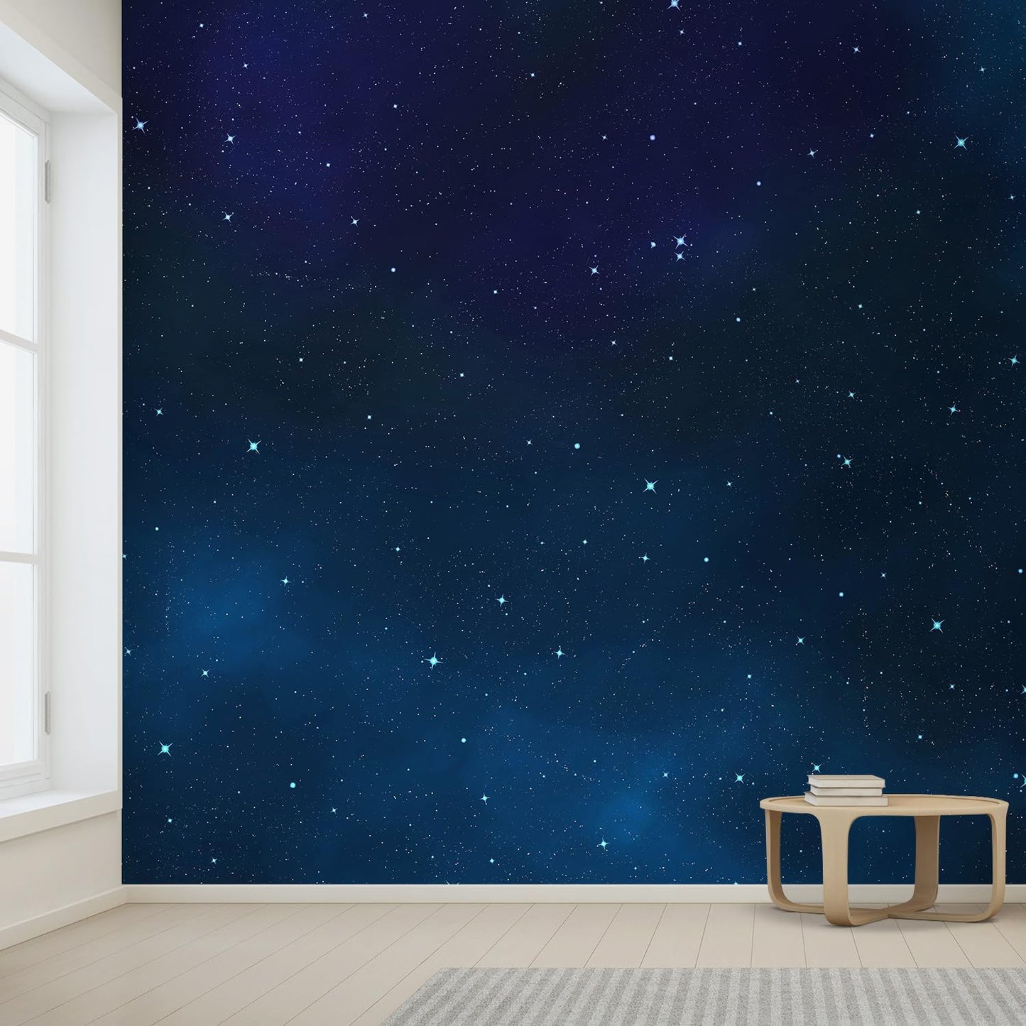 wall26 Wall Sticker/Wall Mural Beautiful Scenery of The Starry Night, Not Peel and Stick, Non-Woven Wallpaper Decorative for Bedroom, Living Room, Office - 120x120 inches