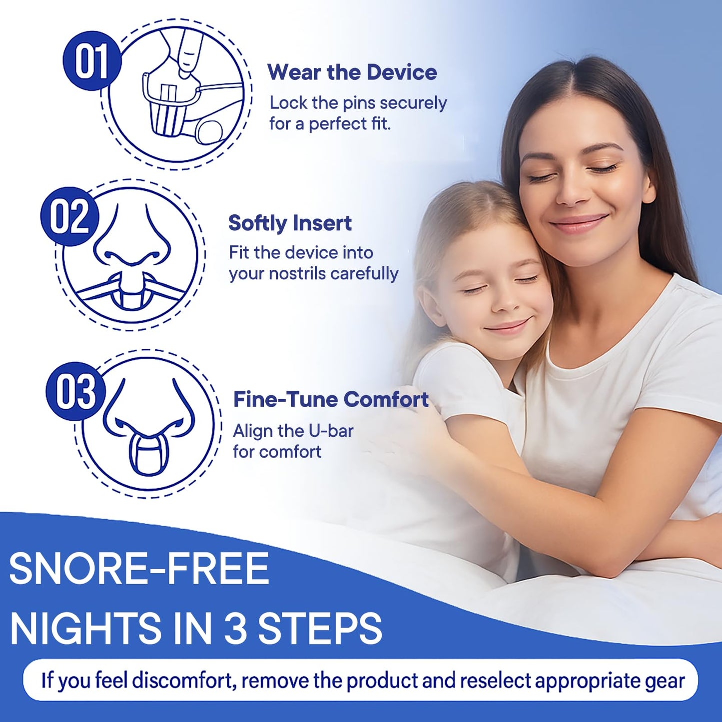 Anti Snoring Devices, Nose Vents Opener for Men and Women, 3-Gear Adjustable Fit, Individually Packaged & Portable, Helps Improve Airflow – 4 Pack