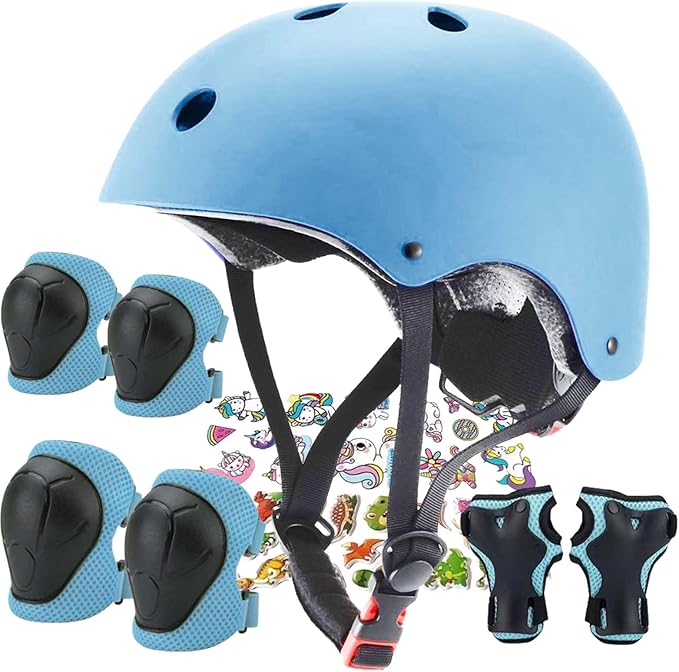 FOOKCIAN Kids Helmet,Toddler Skateboard Helmets for Ages 2-3-5-8-14 Years Boys Girls with Knee and Elbow Pads Wrist Guards...
