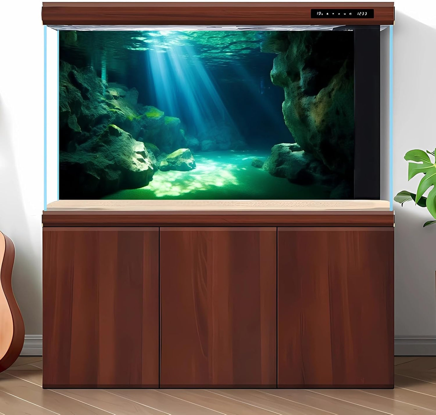 Underwater Fish Tank Background Under The Sea Cave Style Aquarium Background Ocean Floor Cave Sunlight Fish Tank Backdrop Tropical Fish Aquarium Terrarium Backgrounds Decorations 36x24in