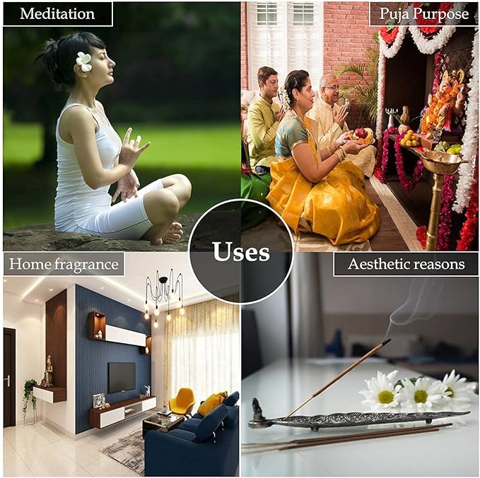 HEM Red Rose Backflow Brown Incense Cones | Long Lasting Aroma for Positivity & Pure Air | Wood Powder | Aromatherapy for Stress Relief, Air Purifier & Cleansing | Gift Set - Pack of 40 Cones