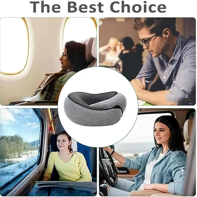 Travel Pillows for Airplanes,2024 New Travel Pillow,Travel Neck Pillow Neck Pillow Airplane Memory Foam Travel Pillow Neck Pillow for Traveling Suitable for Airplanes,Offices and Cars (Light Gray)